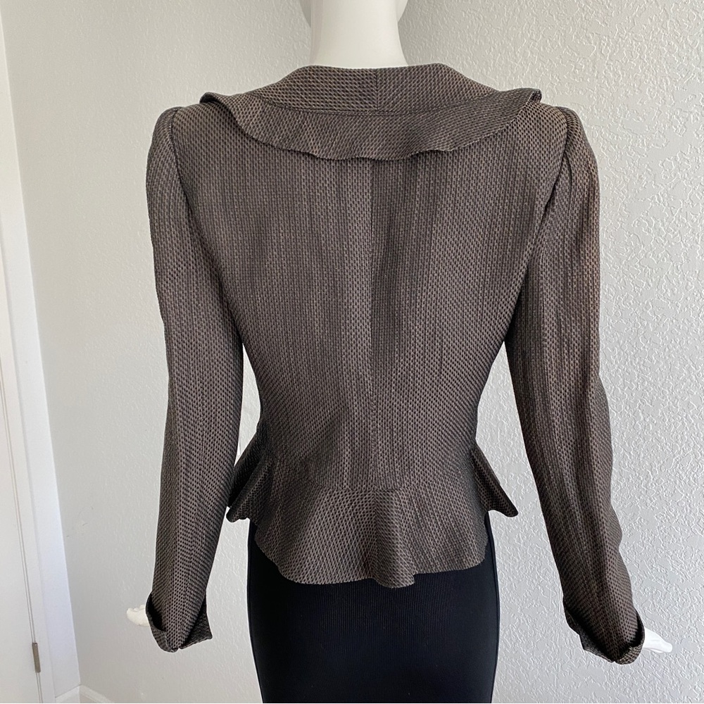 Armani collection asymmetrical brown blazer - Picture 6 of 11